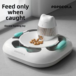 Interactive Cat Toy with Automatic Feeder and Intelligent Mole Game，Automatic Cat Teaser Interactive Cat Toy with Automatic Feeder Intelligent Mole Game Automatic Cat Teaser Popocola