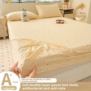 JIFANPAUL | Dustproof and Protective Double Gauze Bed Sheet Set