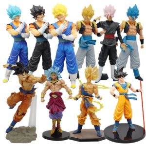In Stock Anime Dragon Ball Z Super Saiyan  Model Son Goku Scene PVC Action Figure 18cm Statue Collectible Action Model Toy Gifts