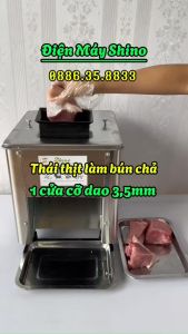 Máy thái thịt xiên nướng thịt nướng bún chả cơm sườn cốt lết đều đẹp không vụn nát