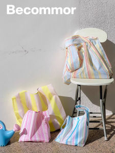 Portable Folding Shopping Bag Mini Handheld Eco-friendly Waterproof for Vegetable Buying Home Multi-functional Storage Bag