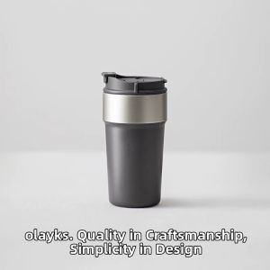 Olayks | Student Suitable Stainless Steel Insulated Coffee Cup with Straw