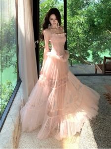 CHANGTONG | Elegant Waist-Cinching Slimming Dress Long Fairy
