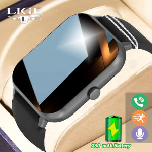 LIGE Original Smart Watch Woman 1.83 inch Bluetooth Call AI Voice Assistant Waterproof Sports Smart Clock Man