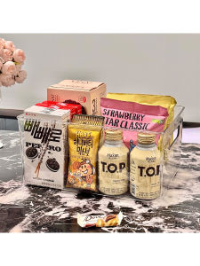 Transparent Acrylic Desktop Snack Storage Box Handheld Living Room Multi-functional Organizer Basket Home Storage Solution