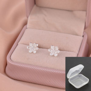 925 Sterling Silver Lotus Earrings Sleepwear Friendly Screw Back Lightweight Luxury Fashion Jewelry for Women Fresh Style