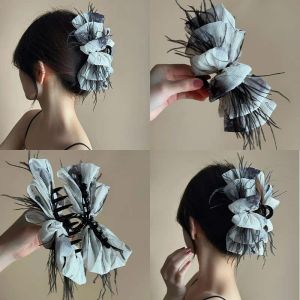 Double-sided Bow Feather Hairpin Korean Fashion Elegant Hair Clip Hair Accessories for Women’s
