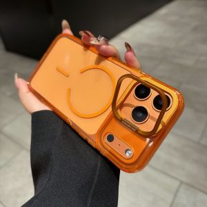 Metal Hide Bracket For Magsafe Phone Case For iPhone 17 Air 16 15 14 Plus 13 12 Pro Max 17Pro Soft Bumper Magnetic Charge Cover