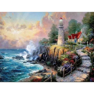 Jigsaw Puzzle for Adults 500/1000/1200/2000PCS Lighthouse Peaceful Scenery DIY Craft Home Wall Decoration Gift Idea