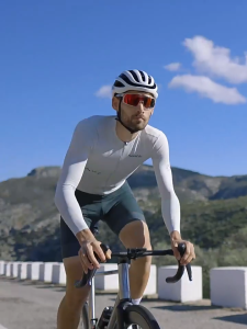 Santic Men Cycling Jerseys Professional Sunscreen Breathable Long Sleeve Sports Bike Tops