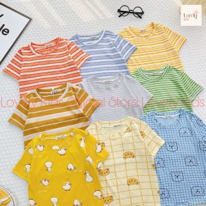 [Xinh Yêu]Áo Cộc Tay Thun Lạnh Cho Bé Trai Bé Gái 8-18kg Lovely KidsÁo Thun Ngắn Tay Cho Trẻ Em Trai Gái ÁO CỘC TAY Lovely Kids Official Store