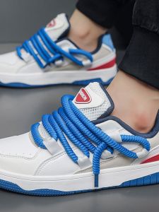 Large Size 45 46 Bread Shoe 47 Sports Casual Shoes Skateboard Shoes Waterproof Mens Shoes Wear-resistant Leather Splicing