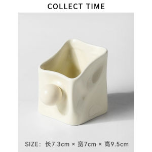 เซรามิคปากกาลูกลื่นผู้ถือปากกาสํานักงาน Desktop Storage กล่องแปรงแต่งหน้าหวีดินสอเขียนคิ้วสแกนดิเนเวียนสไตล์