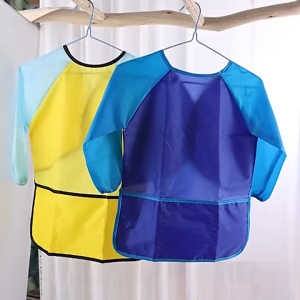 Portable Children Apron Art Long Sleeve Kids Bib Painting Apron School DIY Clothes Baby Paint Child
