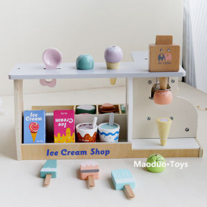 Educational Pretend Play Wooden Ice Cream Set