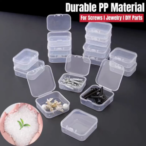 Mini Clear Plastic Storage Box Organizer Transparent PP Container Case for Screws Small Parts Jewelry Boxes