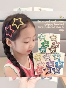 NING ZHOU | Child Large Rough Five-pointed Star Hair Clip Non-damaging Hair Baby Hair Clip Side Bangs Hair Accessory