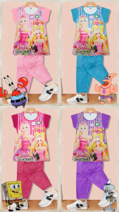 Sports Girls tshirt+pants Kids Terno Children Set for Girl Cartoon UGA054