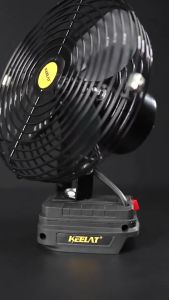 8 Inch Cordless Rechargeable Electric Fan Portable Fan 298VF Large Capacity Battery Portable Camping Tool Fan High Power Outdoor Desktop Cooling Fans Strong Wind Force Adjustable Cordless Fan