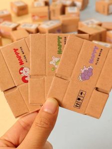 Mini Express Delivery Box Creative Childrens Packaging Model Blind Box Lucky Box Miniature Simulation Food Toy Box