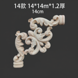 French Carved Wood American Style Corner Flower European Background Wall Decor Dongyang Wood Carving Accessories Wood Flower Wood Decal
