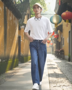 Quần jeans nam RUGIO CRAFTED DENIM- ĐEN WASH MỐC