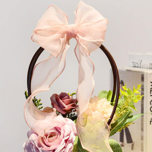 First Chioce ริบบิ้นผ้าปลอดภัย หน้ากว้าง 4cm ยาว 10m ริบบิ้นผ้าแก้ว สำหรับการตกแต่งเค้ก Organza Ribbon