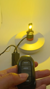 1 คู่ หลอดไฟหน้ารถยนต์รีโมท เปลี่ยนสีได้ ขั้ว H4 H7 H11 รุ่น YK3 10000LM 150W