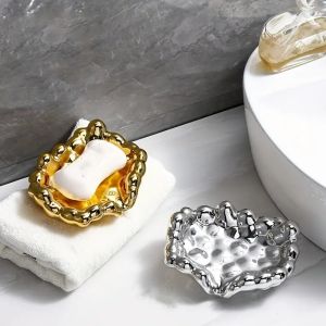 Cloud Shape Soap Box Plastic Self-Draining Soap Dish - Soap Holder Saver & Tray for Shower Bathroom & Kitchen