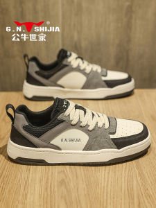 Bull Family Mens Shoes 2025 New Autumn Genuine Leather Casual Shoes Soft Bottom Sports Board Shoes Versatile Comfortable Loafers