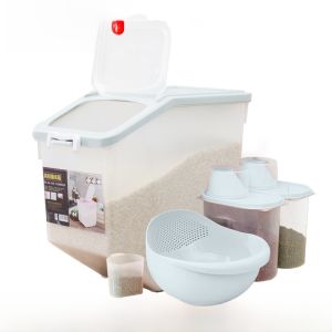 Home Use Moisture Proof Bug Resistant Rice Storage Box 10kg Sealed 30 Nanometer Rice Barrel Kitchen Rice Storage Container