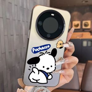 Full Cover Protective Case for Huawei Mate70 Pro: Cute Cartoon Pachat Dog Design Men Women Style Anti-Fall Fashionable Personality
