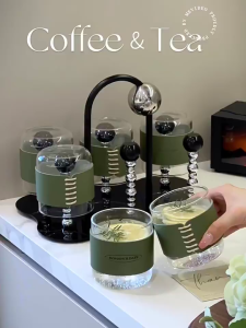 French planetary glass water cup set home coffee cup light luxury high-end exquisite afternoon tea cup