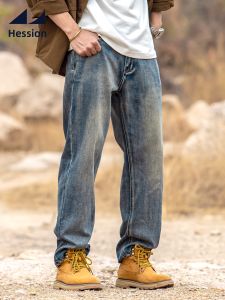 HESSION | Washed Stretch Mens Jeans 12 oz