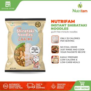 Nutrifam Instant Shirataki Noodles 200g Low Carb Keto Konjac Noodles Healthy Gluten Free