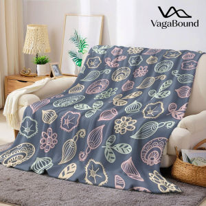 BILIBILI | Pastel Line Floral Sketch Flannel Blanket Warm Soft Halloween Christmas Decorative Couch Warm Cozy All-Season Gift