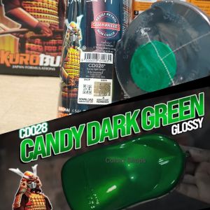 Pilok Pilox Cat Samurai Paint Candy Dark Green Hijau Tua Glossy CD028 028 400ml Cat Semprot SamuraiPaint Kurobushi Aerosol 400 ml