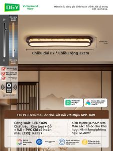 DGY | Đèn Trần Hiện Đại Tối Giản Từ Gỗ Hạt Dẻ 263cm
