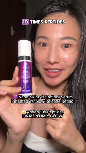 NANO SKINZ 1% Retinol Serum 30ml with 10X Peptides | Anti-Aging Firming Wrinkles Repair Skin Renewal | Skincare Suitable for Sensitive Skin