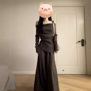 Karrar betsey | One-Shoulder Chic Korean Style Dress