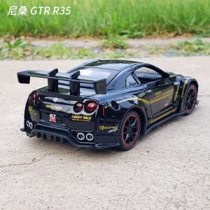 1:32 Nissan GTR R35 God of War Alloy Metal Car Model Sound Light Toy Car Display Piece Simulation Collectible Diecast Model Car