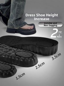 SHIPIFENG | Men Invisible Height Increasing Insoles Arch Support Sweat Absorption Anti-Odor