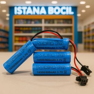 Baterai Li-ion RC 3.7V 500mAh untuk Mainan Anak - Baterai Kapasitas Tinggi Warna Biru