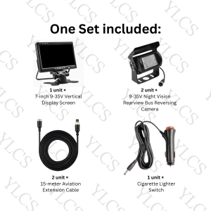 (READY STOCK) 7-inch HD Aviation Display Truck Reversing Camera System 12/24V with Night Vision