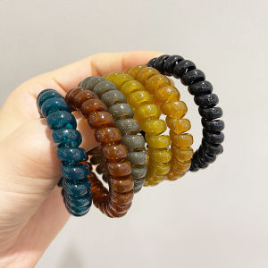 Simple Temperament Phone Line Hair Ring Womens Simple and Durable High Elastic Rubber Band Hair-Binding Hair Friendly String Ponytail Hair String