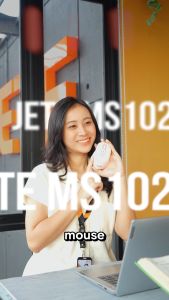 Mouse Silent Wireless JETE MS102 with 3 Level DPI Ergonomis Design - Garansi 2 Tahun