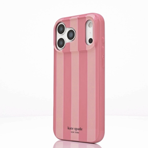Official kate spade new york Stripe Rose Coral MagSafe Phone Case (Compatible with iPhone 18 Pro & iPhone 18 Pro Max