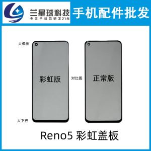 Rainbow Window Cover Plate for OPPO Reno5/6/7 K9/PRO True Me Q3Pro Carnival Edition GTNEO Digital Accessories Screen Parts