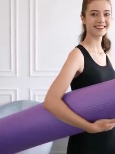 ถูกสุดๆ หนาพิเศษ 10 มิล YOGA MAT ขนาดใหญ่ 183x61cm ฟรีถุงใส่ เสื่อโยคะ และสายหิ้วพกพา เบาะเล่นโยคะ แผ่นรองโยคะ