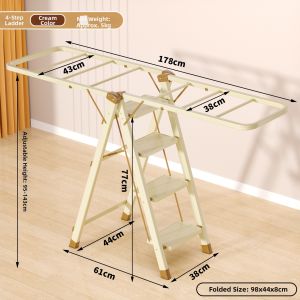 SHUHONG | Multi-purpose Household Stepladder Clothes Rack